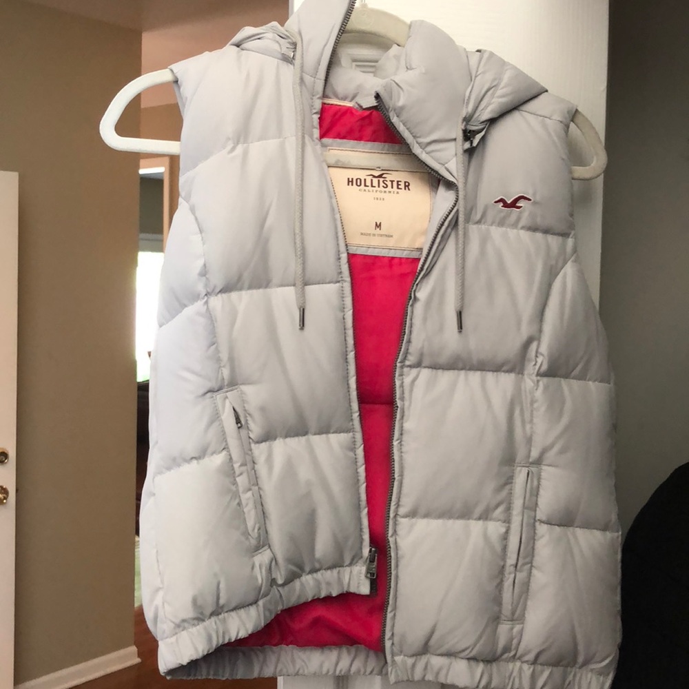 Gray hollister vest jacket